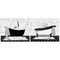 Stupell Industries Marble Clawfoot Soaking Tub 2 pc Canvas Wall Art Set Design by Conrad Knutsen